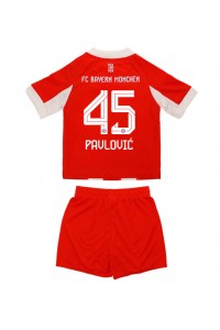 Bayern Munich Aleksandar Pavlovic #45 Babytruitje Thuis tenue Kind 2025-26 Korte Mouw (+ Korte broeken)